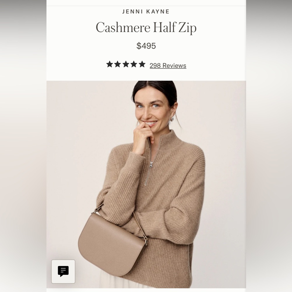 Jenni Kayne Cashmere Half Zip XS EUC